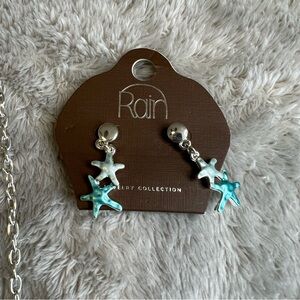 Starfish necklace and earrings set